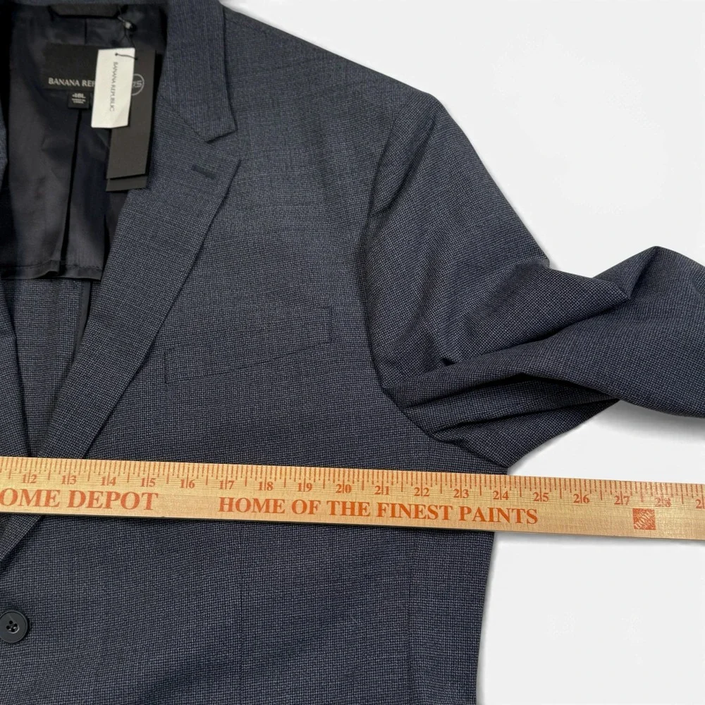 Banana‎ Republic Core Temp Blazer Mens 48L Slim Gray Wool Performance Jacket NWT
